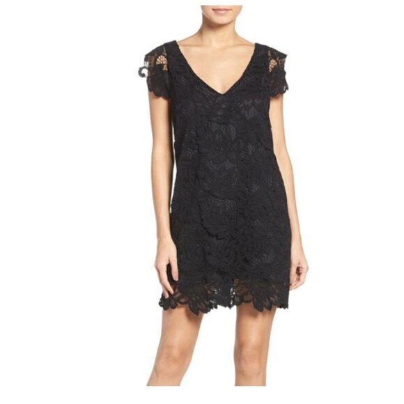 BB Dakota Dresses & Skirts - BB Dakota Dress Black Lace Jacqueline Mini Dress Medium